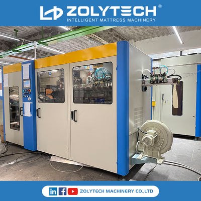 ZOLYTECH ZLT-PSD180 ความสูง 100-250 มม. เครื่องม้วนสปริงพ็อกเก็ต 180 ชิ้น / นาทีสำหรับที่นอนสุทธิ