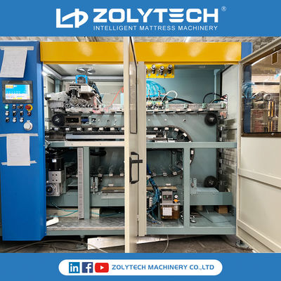ZOLYTECH เครื่องม้วนสปริงพ็อกเก็ต 180 ชิ้น / นาที สายการผลิตพ็อกเก็ตสปริงคอมพิวเตอร์ความสูง 100-250 มม.