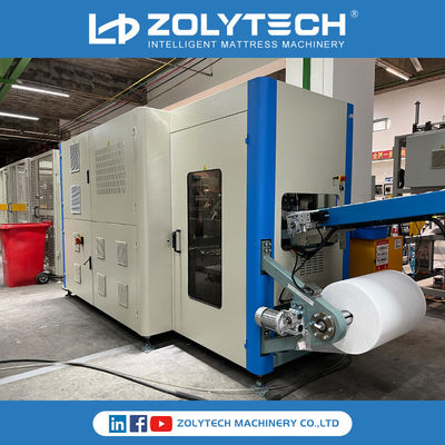 ZOLYTECH ZLT-PSD180 เครื่องม้วนสปริงพ็อกเก็ต 180 ชิ้น / นาทีสายการผลิตพ็อกเก็ตสปริงคอมพิวเตอร์สำหรับที่นอนสุทธิ