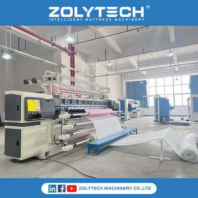 Lock Stitch Continuous Quilting ZOLYTECH เครื่องทําผ้าอ้อมหมอนสําหรับผ้าฝ้าย